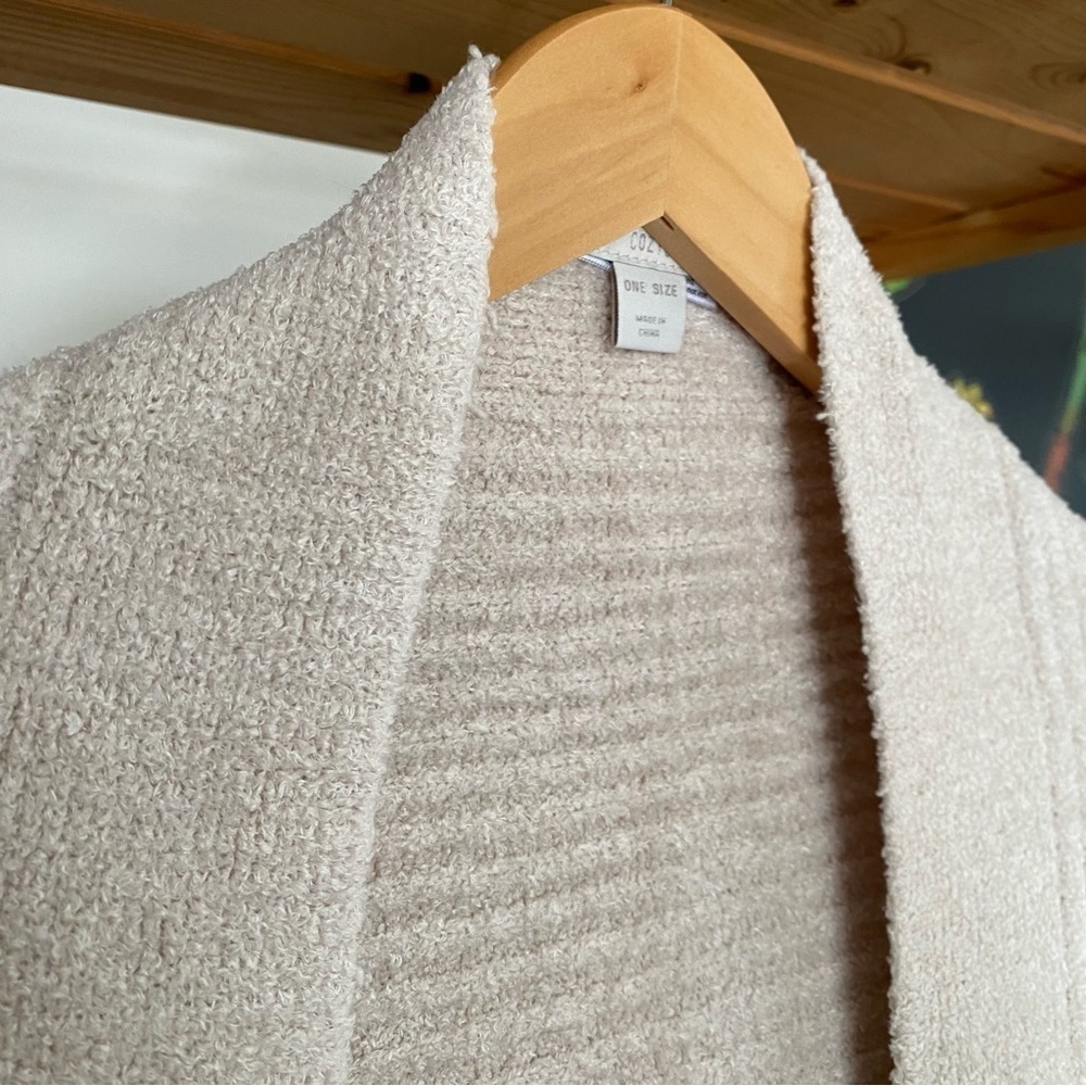 Barefoot Dreams Beige CozyChic Lite Weekend Sweater Wrap - Picture 6 of 12